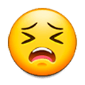 Emoji 😣 Faccina Perseverante su Samsung Experience 8.1.