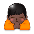 🙏🏿 Emoji Manos En Oración: Tono De Piel Oscuro en Samsung Experience 8.1.
