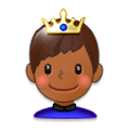 🤴🏾 Emoji Príncipe: Pele Morena Escura na Samsung Experience 8.1.