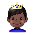 🤴🏿 Emoji Príncipe: Pele Escura na Samsung Experience 8.1.