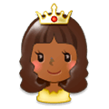 👸🏾 Emoji Princesa: Pele Morena Escura na Samsung Experience 8.1.
