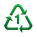 Emoji ♳ Simbolo di riciclaggio della plastica tipo -1 su Samsung Experience 8.1.