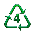 ♶ Emoji Símbolo de reciclagem para plástico-tipo 4 na Samsung Experience 8.1.