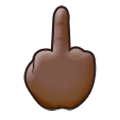 Emoji 🖕🏿 Dito Medio: Carnagione Scura su Samsung Experience 8.1.