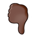 Emoji 🖓🏿 Gesto col pollice verso il basso: Carnagione Scura su Samsung Experience 8.1.