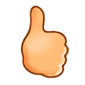 🖒 Emoji Gesto aberto com polegar para cima na Samsung Experience 8.1.