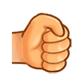 🤜🏼 Emoji Puño Hacia La Derecha: Tono De Piel Claro Medio en Samsung Experience 8.1.