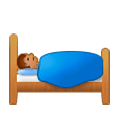 🛌🏽 Emoji im Bett liegende Person: mittlere Hautfarbe Samsung Experience 8.1.