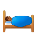 🛌🏾 Emoji Persona En La Cama: Tono De Piel Oscuro Medio en Samsung Experience 8.1.