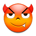 😈 Emoji Rosto Sorridente Com Chifres na Samsung Experience 8.1.