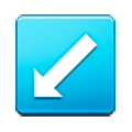 Emoji ↙️ Freccia In Basso A Sinistra su Samsung Experience 8.1.