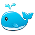 Émoji 🐳 Baleine Soufflant Par Son évent sur Samsung Experience 8.1.
