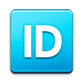🆔 Emoji Großbuchstaben ID in lila Quadrat Samsung Experience 8.1.