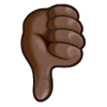 Emoji 👎🏿 Pollice Verso: Carnagione Scura su Samsung Experience 8.1.
