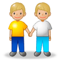 👬🏼 Emoji händchenhaltende Männer: mittelhelle Hautfarbe Samsung Experience 8.1.