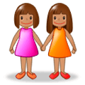 👭🏽 Emoji Duas Mulheres De Mãos Dadas: Pele Morena na Samsung Experience 8.1.