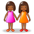 👭🏾 Emoji händchenhaltende Frauen: mitteldunkle Hautfarbe Samsung Experience 8.1.