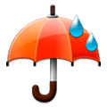 Émoji ☔ Parapluie Avec Gouttes De Pluie sur Samsung Experience 8.1.