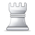♖ Emoji Torre de ajedrez blanca en Samsung Experience 8.1.
