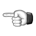 ☜ Emoji Indicador de direção à esquerda em branco na Samsung Experience 8.1.