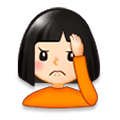 🤦🏻‍♀️ Emoji Mujer Con La Mano En La Frente: Tono De Piel Claro en Samsung Experience 8.1.