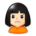🙍🏻‍♀️ Emoji Mulher Franzindo A Sobrancelha: Pele Clara na Samsung Experience 8.1.