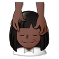 💆🏿‍♀️ Emoji Frau, die eine Kopfmassage bekommt: dunkle Hautfarbe Samsung Experience 8.1.