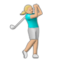 🏌🏼‍♀️ Emoji Golferin: mittelhelle Hautfarbe Samsung Experience 8.1.