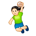 🤾🏻‍♀️ Emoji Jogadora De Handebol: Pele Clara na Samsung Experience 8.1.
