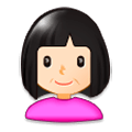 Émoji 👩🏻 Femme : Peau Claire sur Samsung Experience 8.1.
