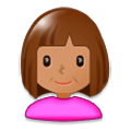 👩🏽 Emoji Frau: mittlere Hautfarbe Samsung Experience 8.1.
