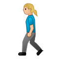 🚶🏼‍♀️ Emoji Mujer Caminando: Tono De Piel Claro Medio en Samsung Experience 8.1.