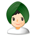 👳🏻‍♀️ Emoji Mujer Con Turbante: Tono De Piel Claro en Samsung Experience 8.1.