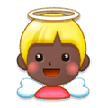 Emoji 👼🏿 Angioletto: Carnagione Scura su Samsung Experience 8.5.