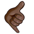 🤙🏿 Emoji Sinal «me Liga»: Pele Escura na Samsung Experience 8.5.