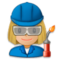 👩🏼‍🏭 Emoji Operaria: Tono De Piel Claro Medio en Samsung Experience 8.5.