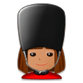 Emoji 💂🏽‍♀️ Guardia Donna: Carnagione Olivastra su Samsung Experience 8.5.