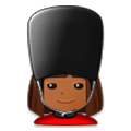 💂🏾‍♀️ Emoji Guarda Mulher: Pele Morena Escura na Samsung Experience 8.5.