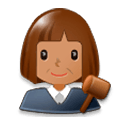 👩🏽‍⚖️ Emoji Juíza: Pele Morena na Samsung Experience 8.5.