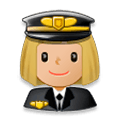 👩🏼‍✈️ Emoji Piloto De Avião Mulher: Pele Morena Clara na Samsung Experience 8.5.