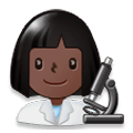 👩🏿‍🔬 Emoji Cientista Mulher: Pele Escura na Samsung Experience 8.5.