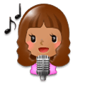 👩🏽‍🎤 Emoji Sängerin: mittlere Hautfarbe Samsung Experience 8.5.