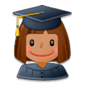 👩🏽‍🎓 Emoji Estudiante Mujer: Tono De Piel Medio en Samsung Experience 8.5.