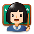 Emoji 👩🏻‍🏫 Professoressa: Carnagione Chiara su Samsung Experience 8.5.