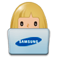 👩🏼‍💻 Emoji Tecnóloga: Tono De Piel Claro Medio en Samsung Experience 8.5.
