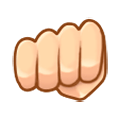 Emoji 👊🏻 Pugno Chiuso: Carnagione Chiara su Samsung Experience 8.5.