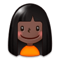 👧🏿 Emoji Niña: Tono De Piel Oscuro en Samsung Experience 8.5.