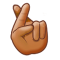 🤞🏽 Emoji Hand mit gekreuzten Fingern: mittlere Hautfarbe Samsung Experience 8.5.