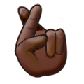 🤞🏿 Emoji Hand mit gekreuzten Fingern: dunkle Hautfarbe Samsung Experience 8.5.