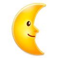 🌜 Emoji Luna De Cuarto Menguante Con Cara en Samsung Experience 8.5.